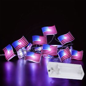 1pc; American Flag String Lights; Independence Day Battery Decorative String Lights; Home Decor; Bedroom Decor; Wedding Decor; Christmas Decor