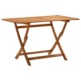 Folding Patio Table 47.2"x27.6"x29.5" Solid Wood Acacia