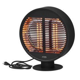 Electric Patio Heater,Infrared Outdoor Heate with Unique Round Shape,Portable Tabletop Heater, Freestanding IP54 Waterproof,Black