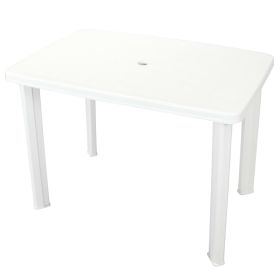 Patio Table White 39.8"x26.8"x28.3" Plastic