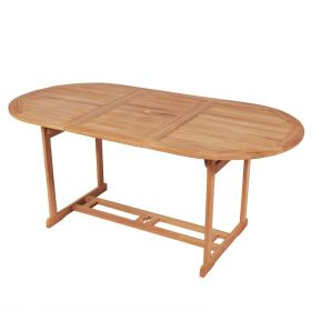 Patio Table 70.8"x35.4"x29.5" Solid Teak Wood