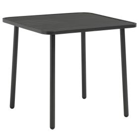 Patio Table Dark Gray 31.5"x31.5"x28.3" Steel