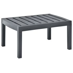 Patio Table Anthracite 30.7"x21.7"x15" Plastic