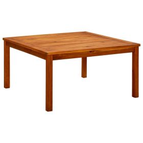 Patio Coffee Table 33.5"x33.5"x17.7" Solid Acacia Wood
