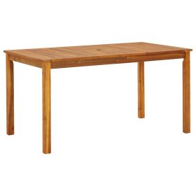 Patio Table 55.1"x31.5"x29.1" Solid Acacia Wood