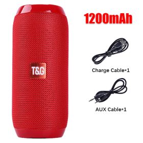 Portable Bluetooth Speaker Wireless Bass Subwoofer Waterproof Outdoor Speakers Boombox AUX TF USB Stereo Loudspeaker Music Box (Color: Red, Ships From: China)