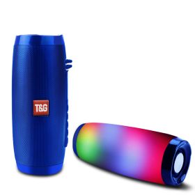 Wireless Speaker; Waterproof Speaker With Colorful LED Light; Portable Outdoor 3D Stereo Bass Luminous Speaker (Color: Blue)