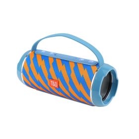 Wireless Audio Subwoofer Plug-in Card U Disk 3D Surround Outdoor Portable Speaker (Color: Blue Yellow)