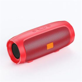 Wireless Bluetooth speaker outdoor card heavy subwoofer small stereo voice broadcasting mini smart speaker (Color: Red)