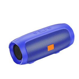Wireless Bluetooth speaker outdoor card heavy subwoofer small stereo voice broadcasting mini smart speaker (Color: Blue)