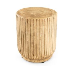 Outdoor Yard Or Living Room Side Table with Wood Grain (Color: Nature, Style: Classic)