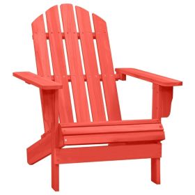 Garden Chair Red Solid fir wood Medium Ergonomic