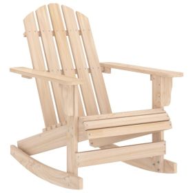 Garden Rocking Chair Brown Solid Fir Wood Medium