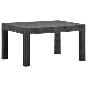 Garden Table Anthracite Polypropylene Medium Lightweight