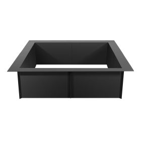 VEVOR Fire Pit Ring, 42x42 in Outer/36x36 in Inner Diameter, 10inch Height Square Fire Pit Insert