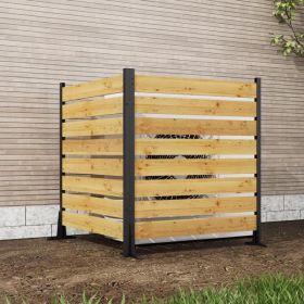 55"x38.5"W (2 Panels) Cedar Wood Privacy Screen, Outdoor Privacy Walls, Privacy Wood Fence for Pool Equipment Enclosure, Trash Can Enclosures