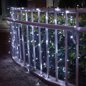 Solar String Lights LED Solar Power Fairy String Light 12M 100 LEDs 8 Lighting Mode Multicolor Waterproof Starry String Lights (Option: CoolWhite)