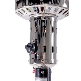 Outdoor Patio Propane Heater with Portable Wheels 47 (Color: as Pic)